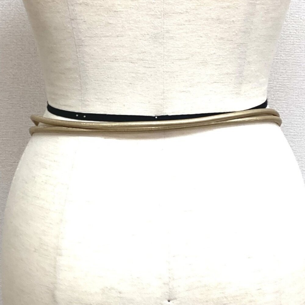CHANEL 01C Faux pearl belt Leather Gold - Picture 2 of 12